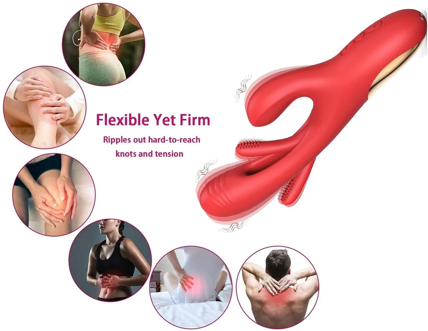 Vibrator Massager, Foot Hand Neck Back Head Massage Vibrating Portable Waterproof