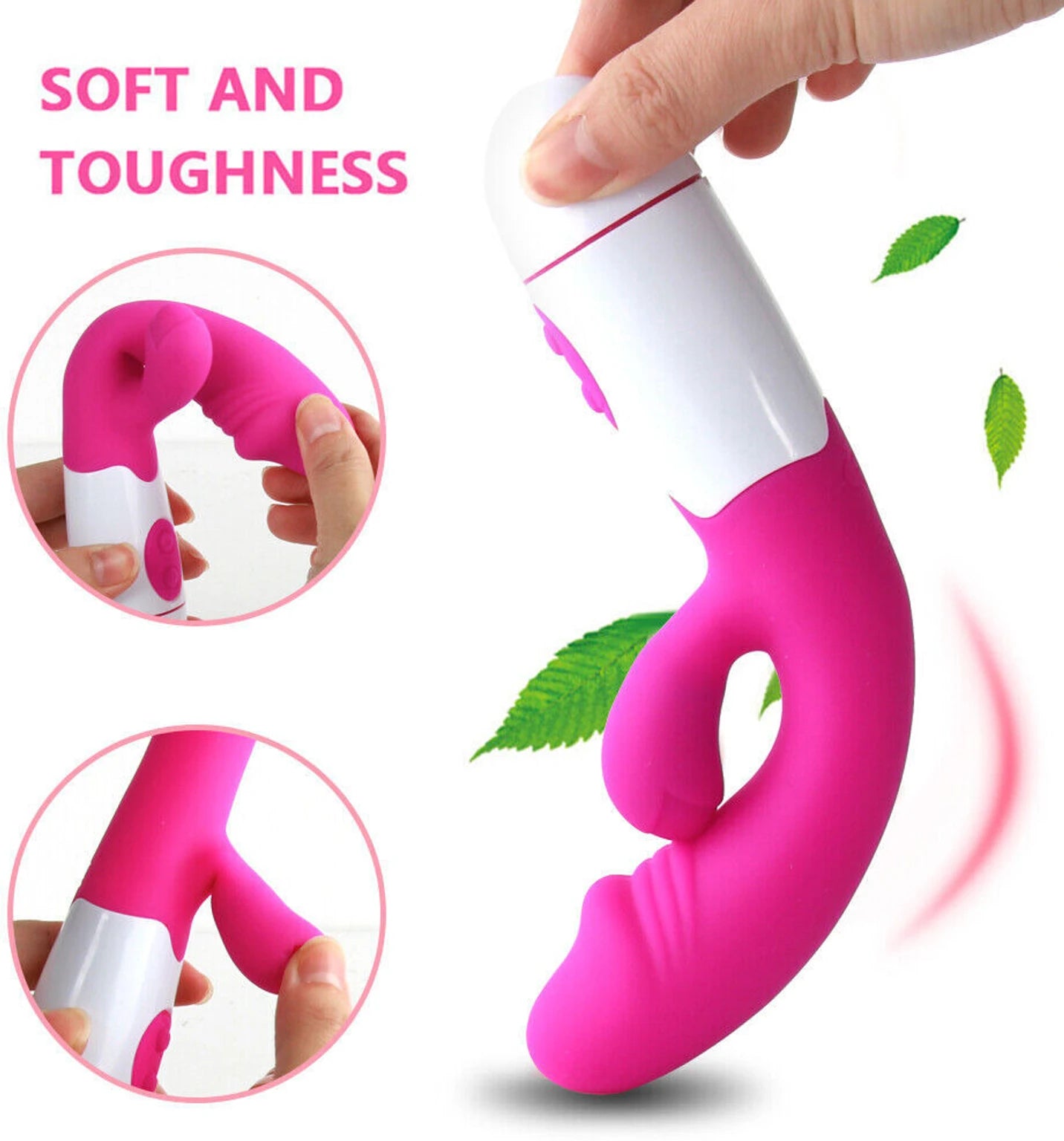 Vibrator Massager,Handheld Body Cellulite Foot Hand Neck Back Head Massage Vibrating Portable Waterproof 30 Speeds Silicone Muscle Sport Recovery